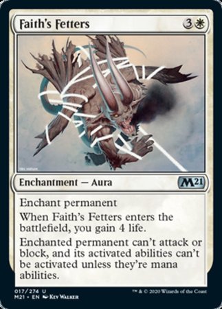 Faith's Fetters [Core Set 2021] | Cards and Coasters CA