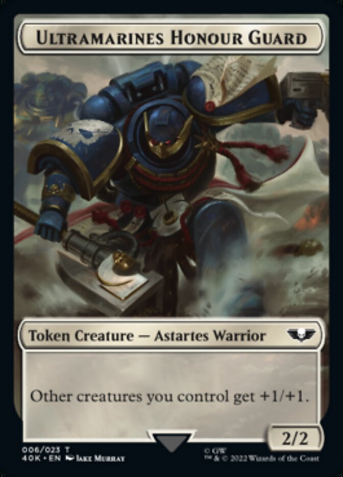 Soldier (003) // Ultramarines Honour Guard Double-sided Token [Universes Beyond: Warhammer 40,000 Tokens] | Cards and Coasters CA