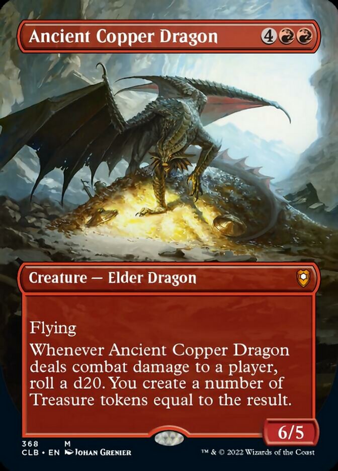 Ancient Copper Dragon (Borderless Alternate Art) [Commander Legends: Battle for Baldur's Gate] | Cards and Coasters CA