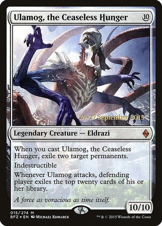 Ulamog, the Ceaseless Hunger [Battle for Zendikar Promos] | Cards and Coasters CA