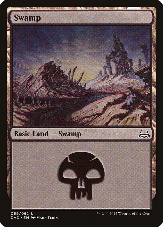 Swamp (59) (Divine vs. Demonic) [Duel Decks Anthology] | Cards and Coasters CA