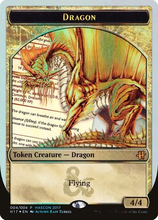 Gold Dragon Token [HasCon 2017] | Cards and Coasters CA