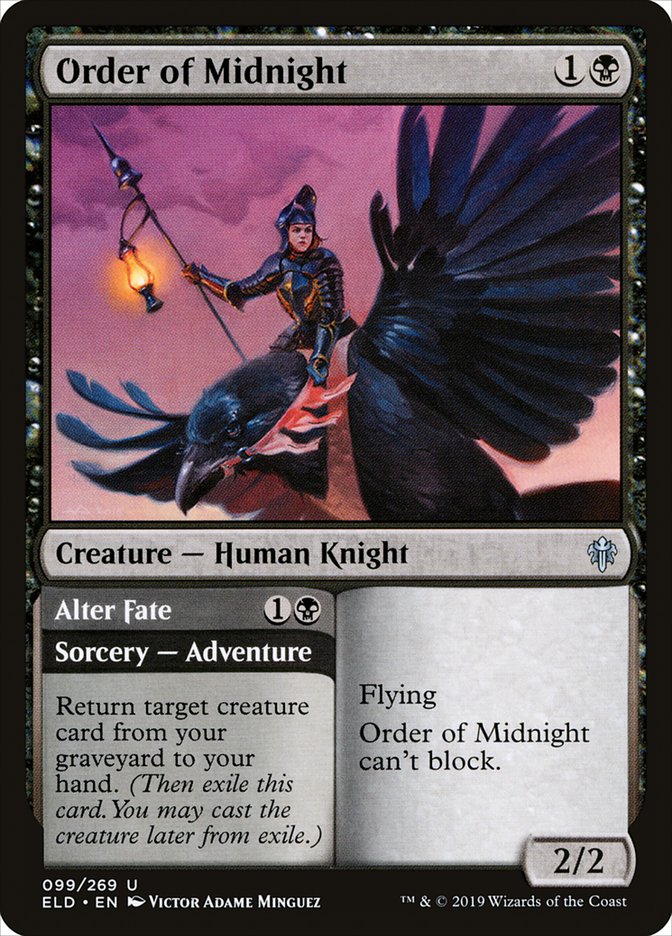 Order of Midnight // Alter Fate [Throne of Eldraine] | Cards and Coasters CA