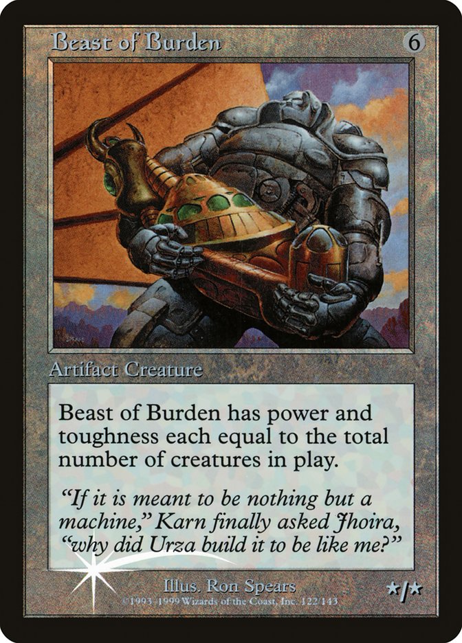 Beast of Burden (Misprinted) [Urza's Legacy Promos] | Cards and Coasters CA