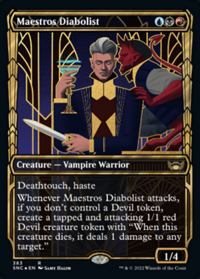 Maestros Diabolist (Showcase Golden Age Gilded Foil) [Streets of New Capenna] | Cards and Coasters CA