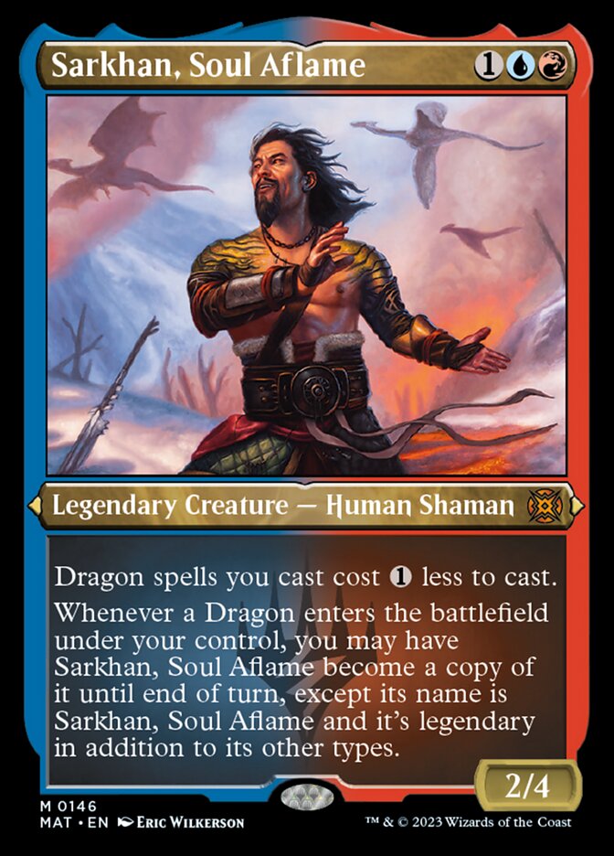 Sarkhan, Soul Aflame (Foil Etched) [March of the Machine: The Aftermath] | Cards and Coasters CA