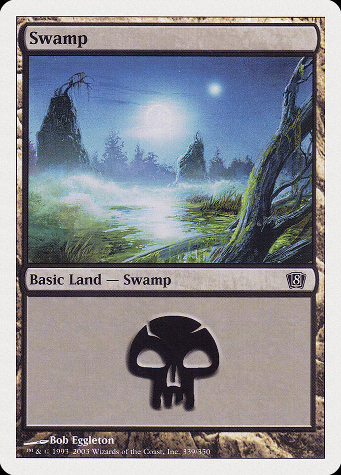Swamp (339) [Eighth Edition] | Cards and Coasters CA