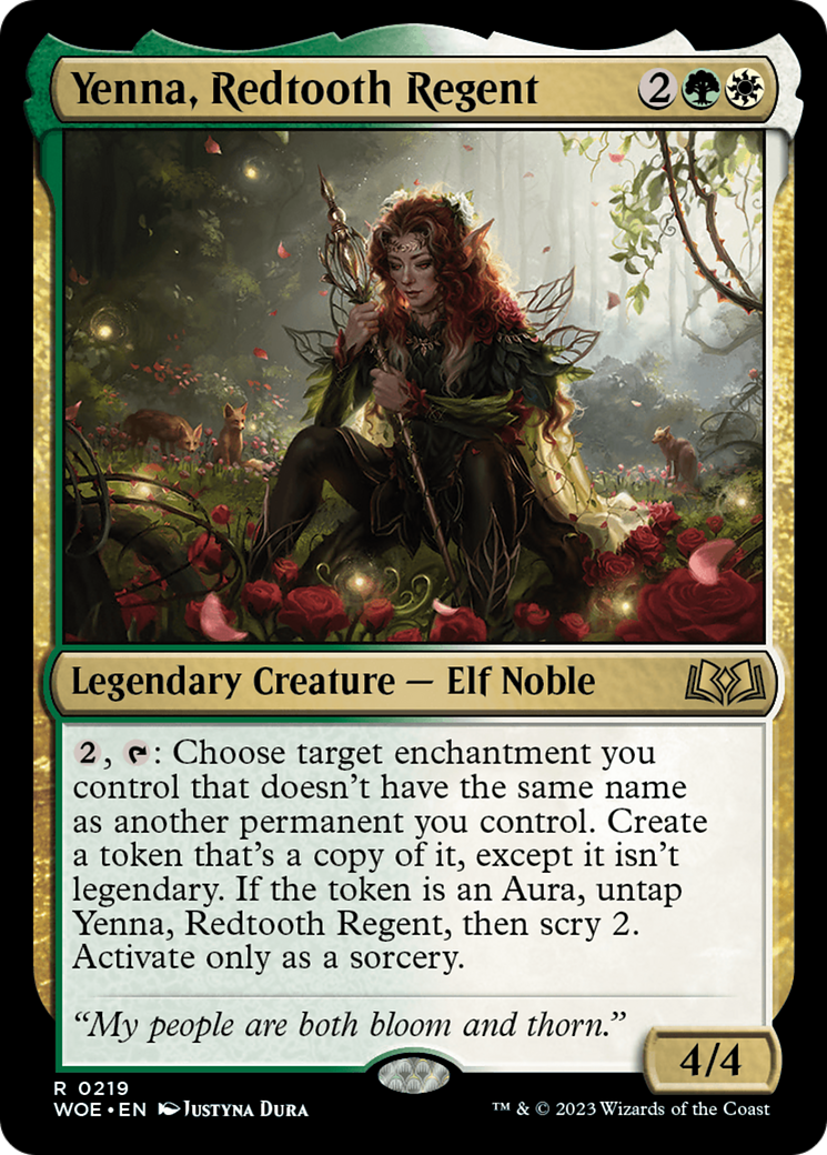 Yenna, Redtooth Regent [Wilds of Eldraine Prerelease Promos] | Cards and Coasters CA
