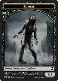 Zombie // Shapeshifter Double-sided Token [Commander 2018 Tokens] | Cards and Coasters CA