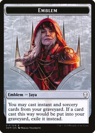 Emblem - Jaya Ballard [Dominaria Tokens] | Cards and Coasters CA