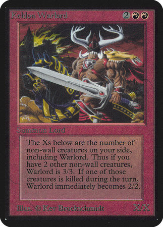 Keldon Warlord [Limited Edition Alpha] | Cards and Coasters CA