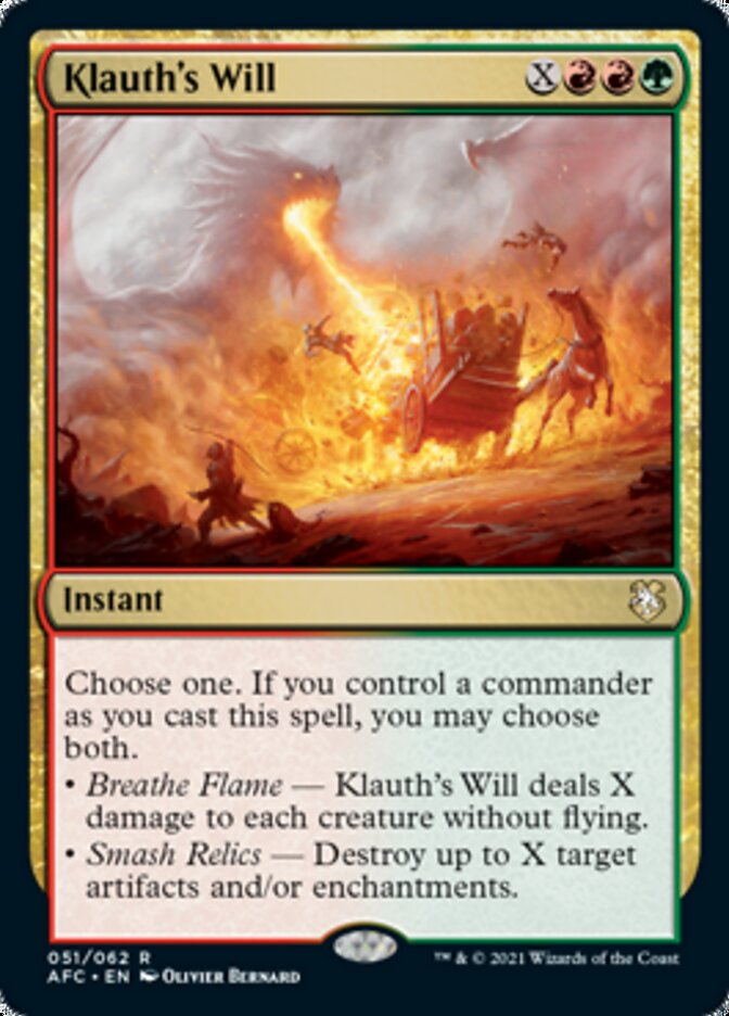 Klauth's Will [Dungeons & Dragons: Adventures in the Forgotten Realms Commander] | Cards and Coasters CA