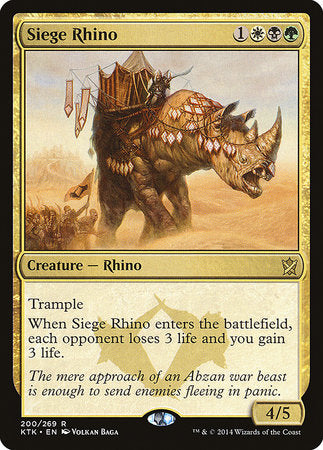 Siege Rhino [Khans of Tarkir] | Cards and Coasters CA