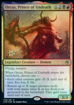 Orcus, Prince of Undeath [Dungeons & Dragons: Adventures in the Forgotten Realms Prerelease Promos] | Cards and Coasters CA