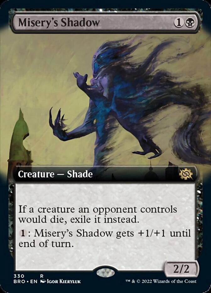 Misery's Shadow (Extended Art) [The Brothers' War] | Cards and Coasters CA