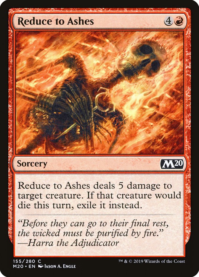 Reduce to Ashes [Core Set 2020] | Cards and Coasters CA