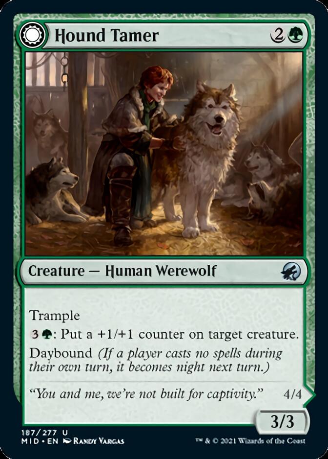 Hound Tamer // Untamed Pup [Innistrad: Midnight Hunt] | Cards and Coasters CA