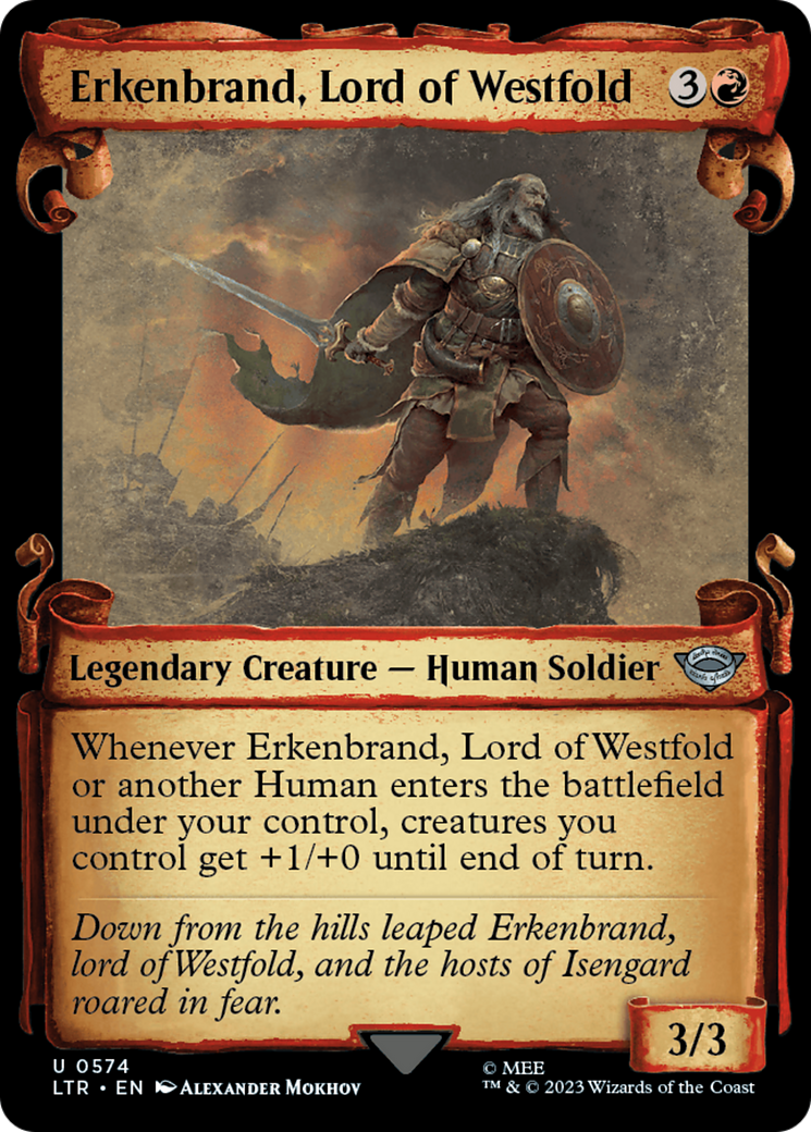 Erkenbrand, Lord of Westfold [The Lord of the Rings: Tales of Middle-Earth Showcase Scrolls] | Cards and Coasters CA