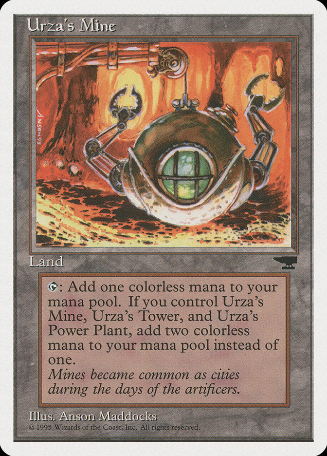 Urza's Mine (Orange Background) [Chronicles] | Cards and Coasters CA
