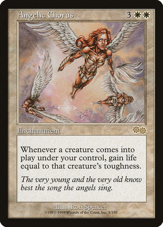 Angelic Chorus [Urza's Saga] | Cards and Coasters CA