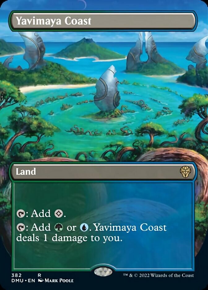 Yavimaya Coast (Borderless Alternate Art) [Dominaria United] | Cards and Coasters CA