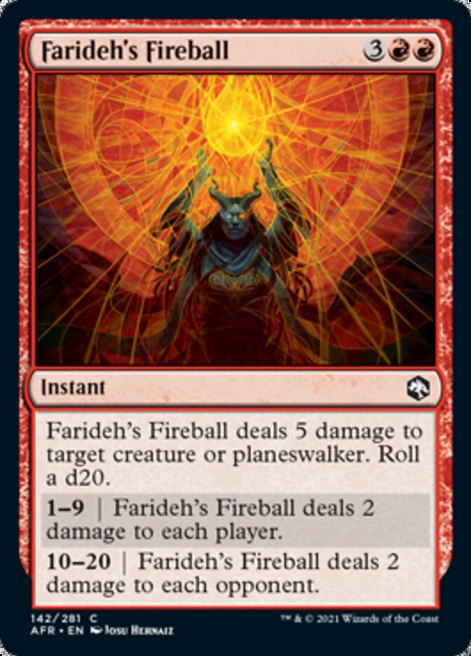 Farideh's Fireball [Dungeons & Dragons: Adventures in the Forgotten Realms] | Cards and Coasters CA