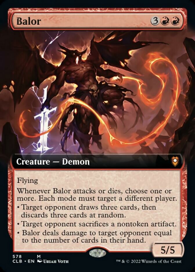 Balor (Extended Art) [Commander Legends: Battle for Baldur's Gate] | Cards and Coasters CA