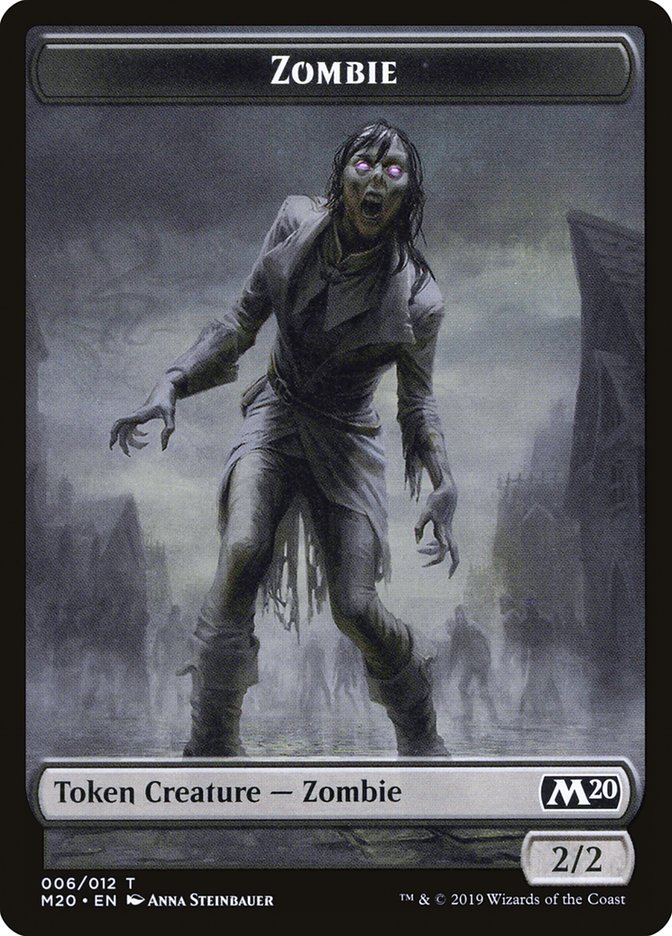 Soldier // Zombie Double-Sided Token [Game Night 2019 Tokens] | Cards and Coasters CA