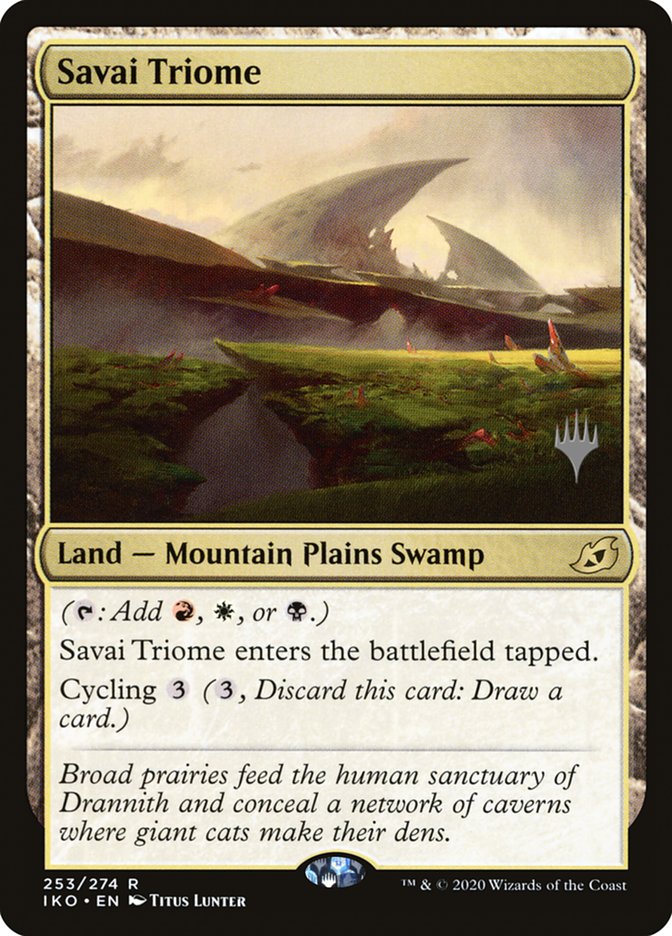 Savai Triome (Promo Pack) [Ikoria: Lair of Behemoths Promos] | Cards and Coasters CA