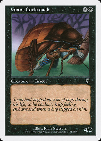 Giant Cockroach [Seventh Edition] | Cards and Coasters CA