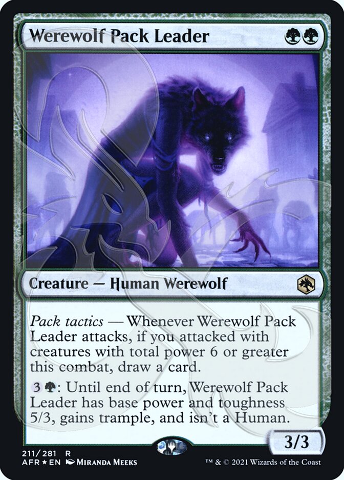 Werewolf Pack Leader (Ampersand Promo) [Dungeons & Dragons: Adventures in the Forgotten Realms Promos] | Cards and Coasters CA