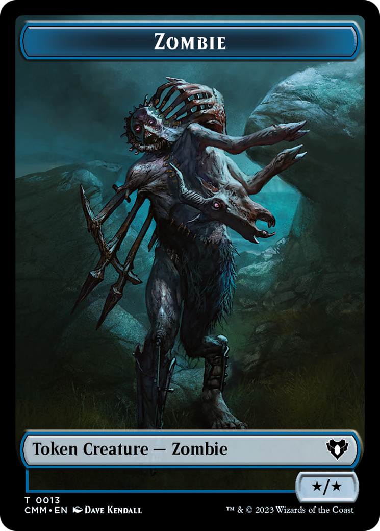 Zombie Token (13) [Commander Masters Tokens] | Cards and Coasters CA