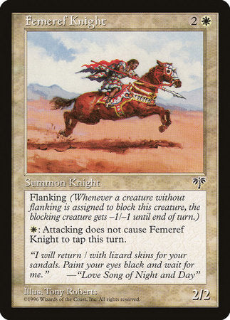 Femeref Knight [Mirage] | Cards and Coasters CA