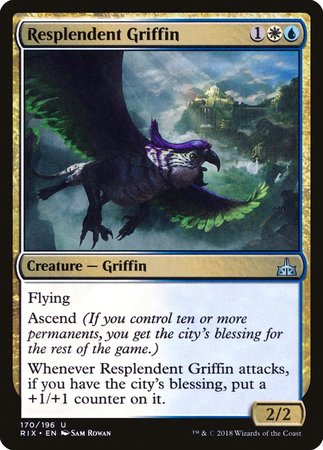 Resplendent Griffin [Rivals of Ixalan] | Cards and Coasters CA