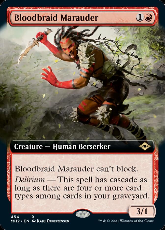 Bloodbraid Marauder (Extended Art) [Modern Horizons 2] | Cards and Coasters CA