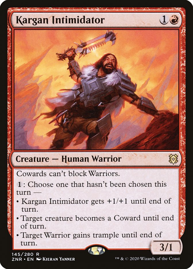 Kargan Intimidator [Zendikar Rising] | Cards and Coasters CA