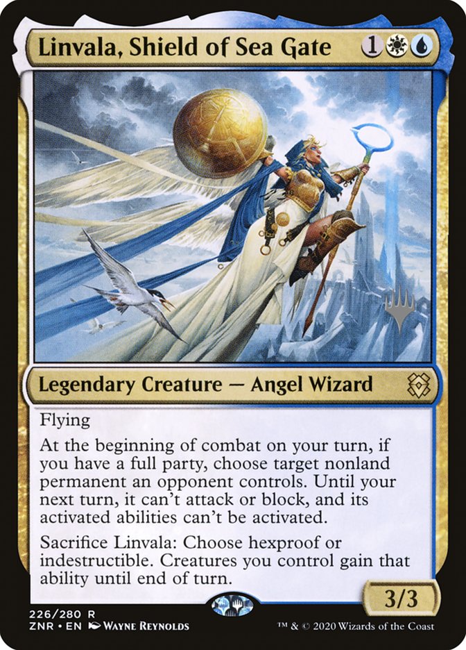 Linvala, Shield of Sea Gate (Promo Pack) [Zendikar Rising Promos] | Cards and Coasters CA