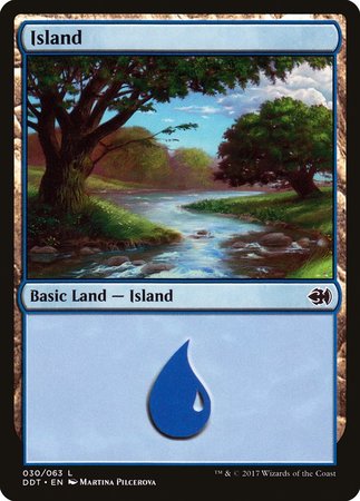 Island (30) [Duel Decks: Merfolk vs. Goblins] | Cards and Coasters CA