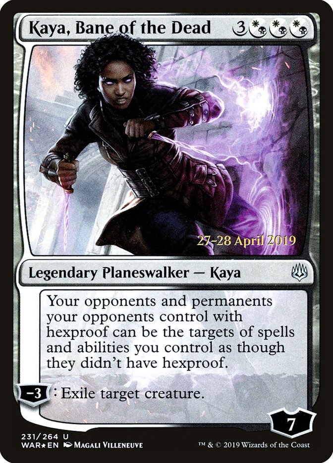 Kaya, Bane of the Dead  [War of the Spark Prerelease Promos] | Cards and Coasters CA