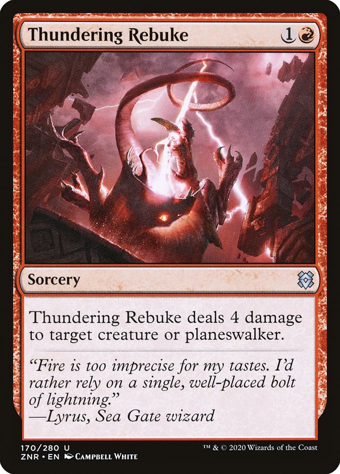 Thundering Rebuke [Zendikar Rising] | Cards and Coasters CA