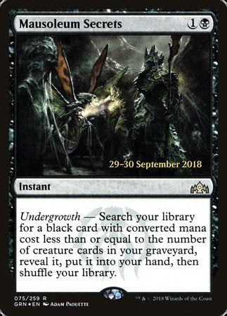 Mausoleum Secrets [Guilds of Ravnica Promos] | Cards and Coasters CA