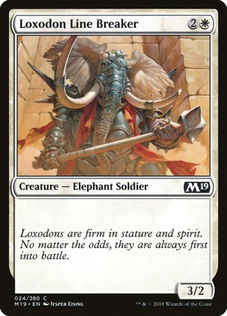 Loxodon Line Breaker [Core Set 2019] | Cards and Coasters CA