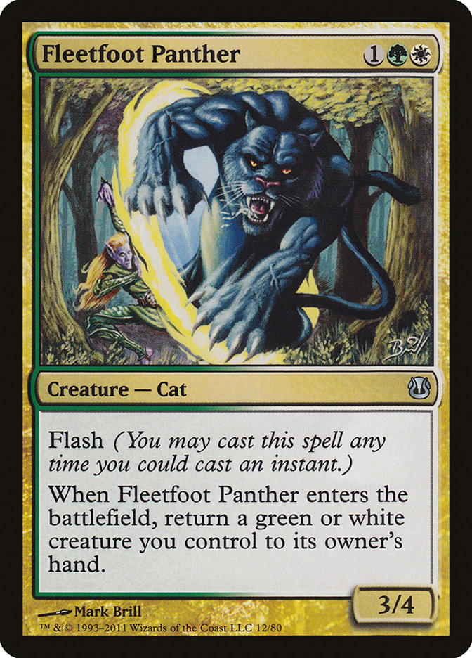 Fleetfoot Panther [Duel Decks: Ajani vs. Nicol Bolas] | Cards and Coasters CA