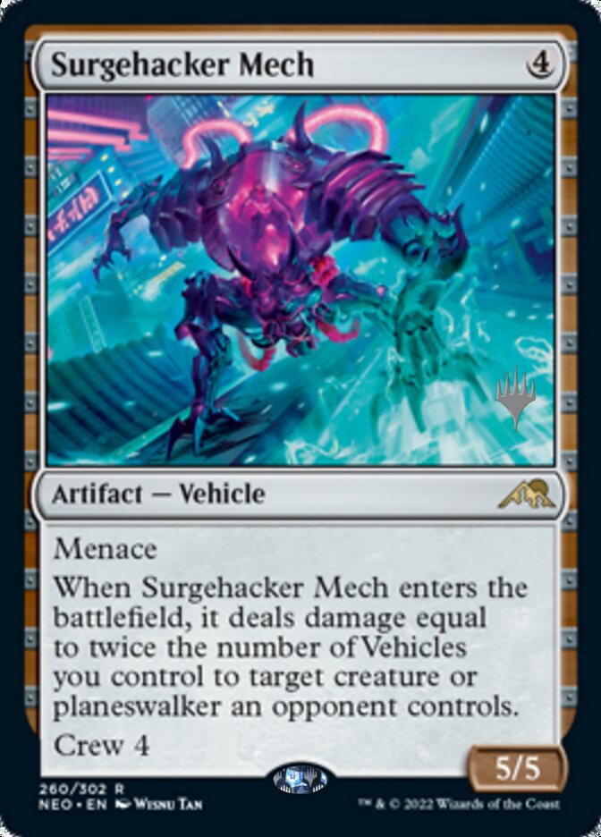 Surgehacker Mech (Promo Pack) [Kamigawa: Neon Dynasty Promos] | Cards and Coasters CA