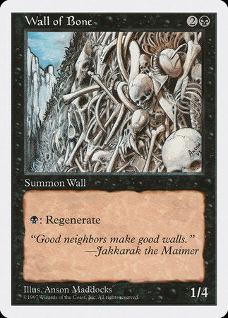 Wall of Bone [Fifth Edition] | Cards and Coasters CA