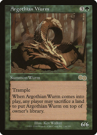 Argothian Wurm [Urza's Saga] | Cards and Coasters CA