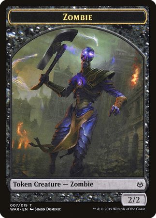 Zombie Token [War of the Spark Tokens] | Cards and Coasters CA