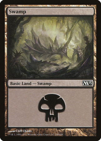 Swamp (240) [Magic 2013] | Cards and Coasters CA