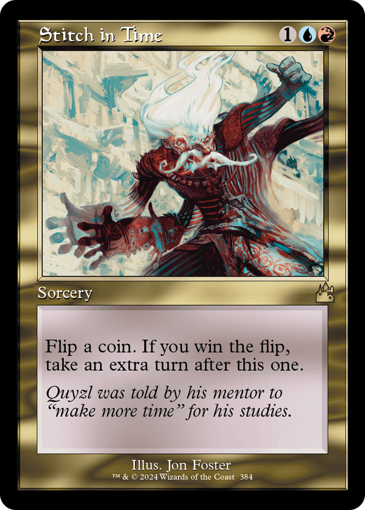 Stitch in Time (Retro Frame) [Ravnica Remastered] | Cards and Coasters CA