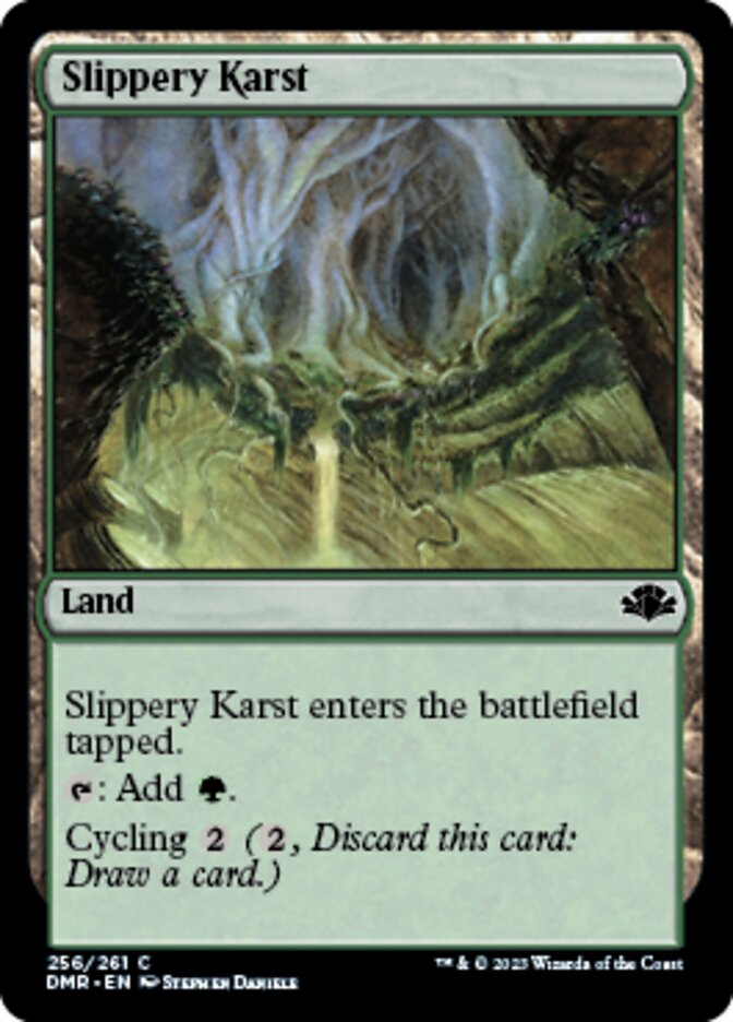 Slippery Karst [Dominaria Remastered] | Cards and Coasters CA